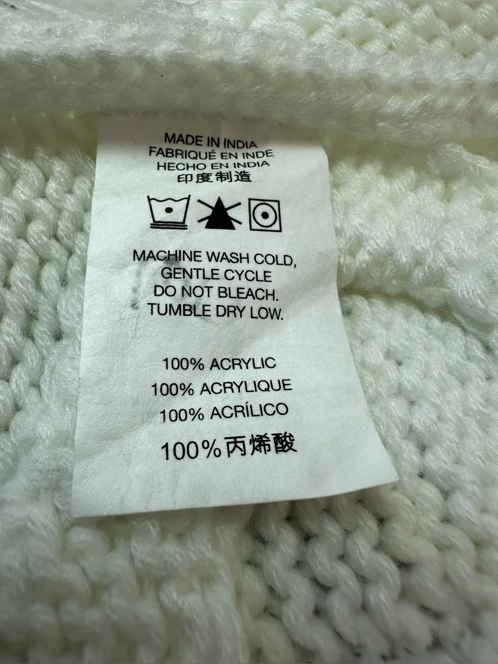 UGG Cream Cable Knit Tassel Throw